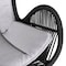 Armen Living Fanny Outdoor Patio Rocking chair in Light Eucalyptus Wood and Charcoal Rope 840254332263 - alternate 3
